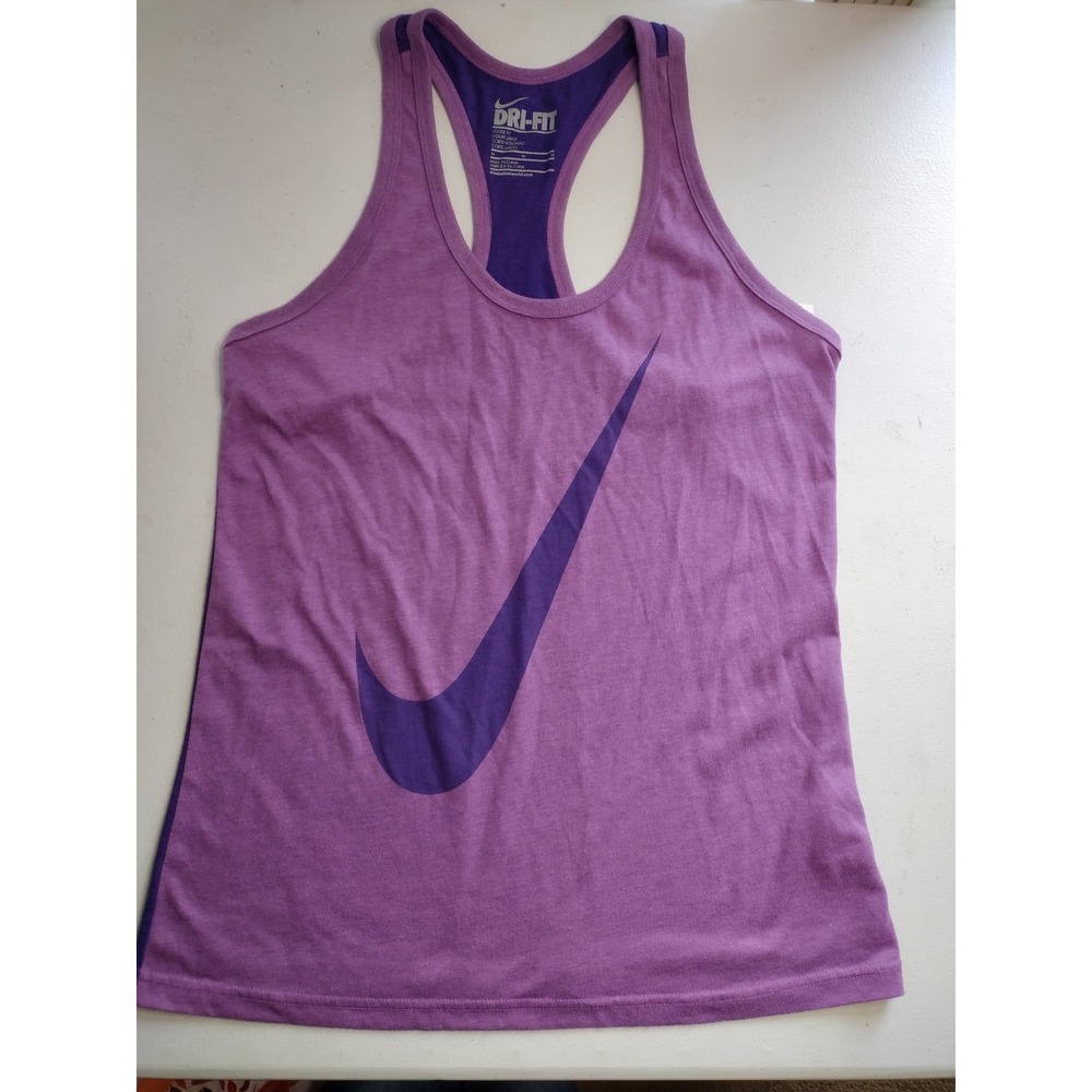 Nike Purple Racerback Tank with Dark Purple Swoosh